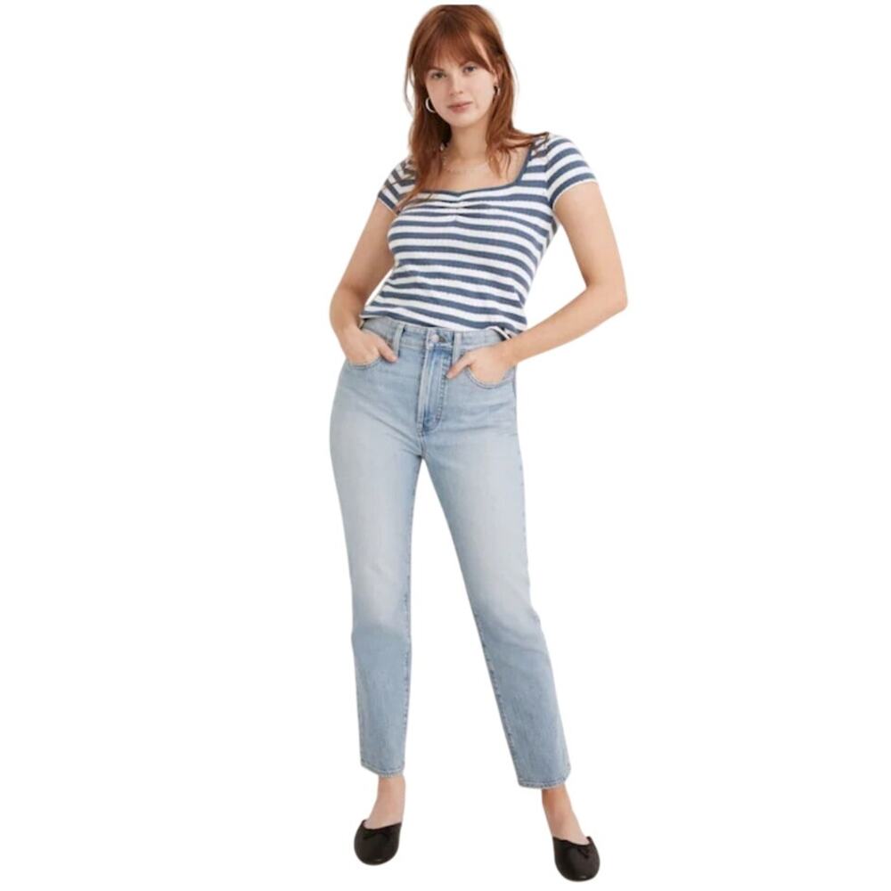 Madewell Curvy Perfect Vintage Jean 29 Fiore Light Wash Blue Tapered Denim MC594
